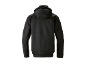Schwarze Herrenjacke mit Kapuze, Rückansicht