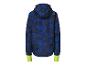 Kinder-Sportjacke mit blauem Camouflage-Print und neongelben Ärmeln