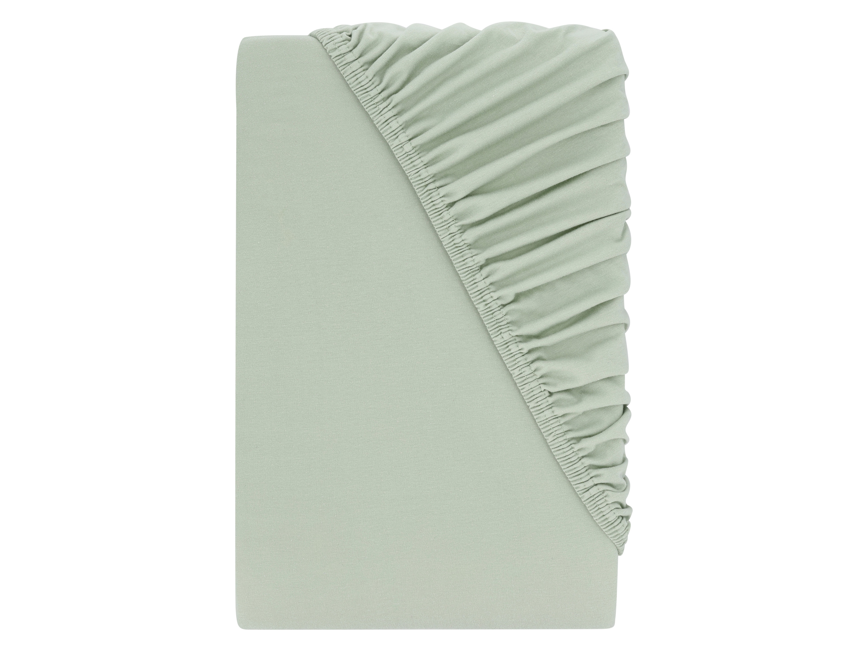 LIVARNO® Jersey-Spannbettlaken, 140-160 x 200 cm (Grün)