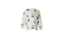 Weißer Kinder-Fleecepullover mit Pinguin- und Bären-Print.