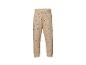 Beige Jogginghose mit schwarzen Punkten, elastischem Bund und Bündchen.
