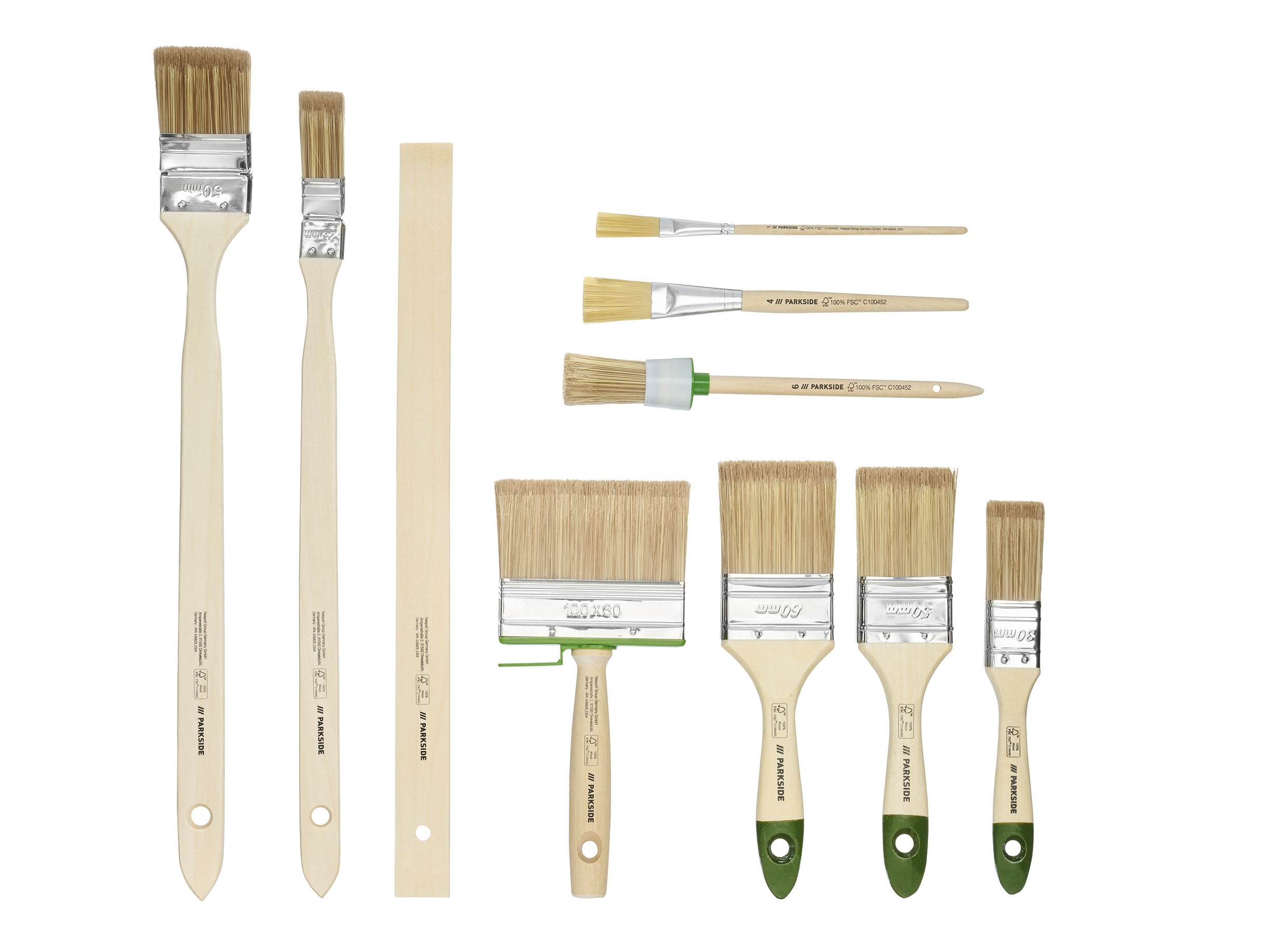PARKSIDE® Pinselset FSC 10tlg. (Lasur) | 04334036058503