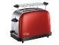 Ein roter Toaster von Russell Hobbs mit einem Warmhaltegitter.