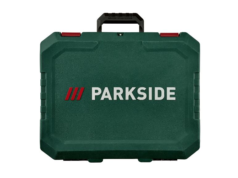 Dunkelgrüner Werkzeugkoffer mit Parkside-Logo