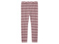 Gestreifte Leggings für Mädchen in Rosa und Dunkelrot.