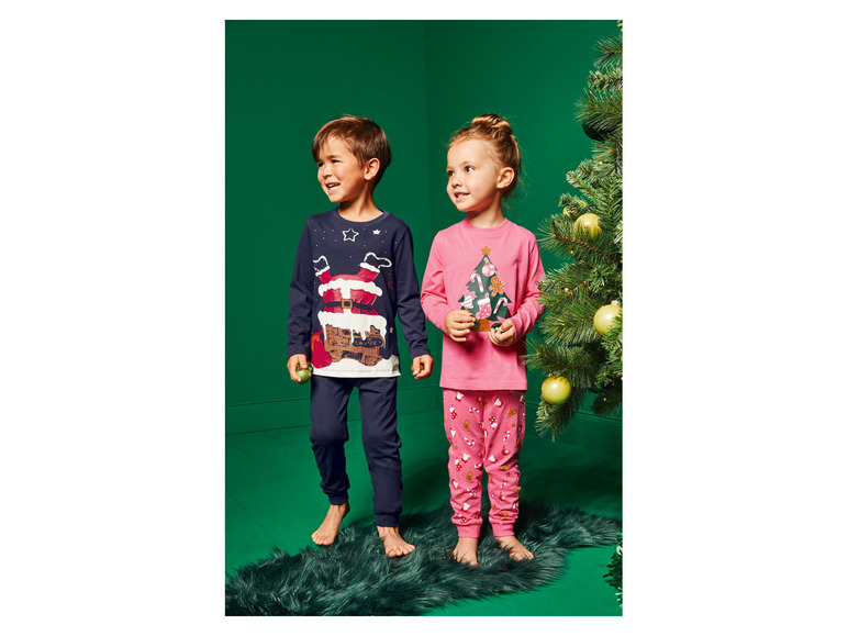 Gehe zu Vollbildansicht: lupilu® Kleinkinder Jungen Pyjama mit weihnachtlichen Motiven - Bild 4
