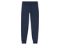 Dunkelblaue Jogginghose mit elastischem Bund.