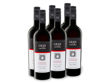 6 x 0,75-l-Flasche Weinpaket Gran Castillo Cabernet Sauvignon Valencia DOP lieblich, Rotwein