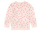 Rosa Langarmshirt mit Herzchenmuster.