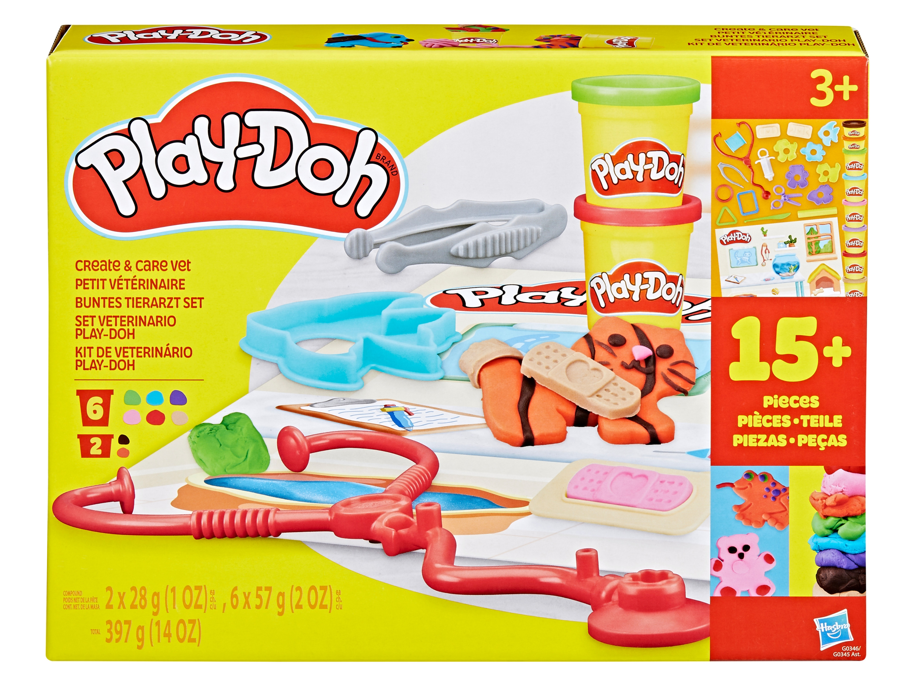 PLAY DOH Buntes Tierarzt Set / Kneten & Bauen Set
