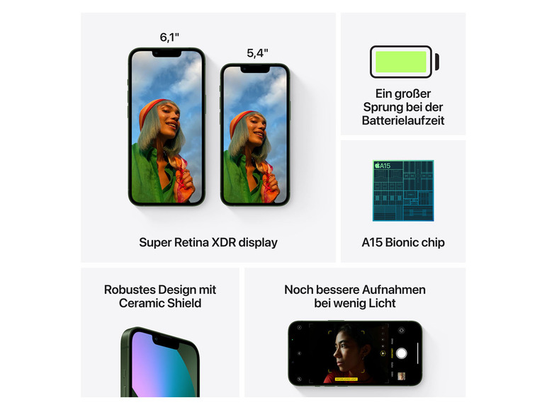 Gehe zu Vollbildansicht: Apple iPhone 13 - 5G Smartphone - Dual-SIM - OLED-Display - 6.1" - Bild 49