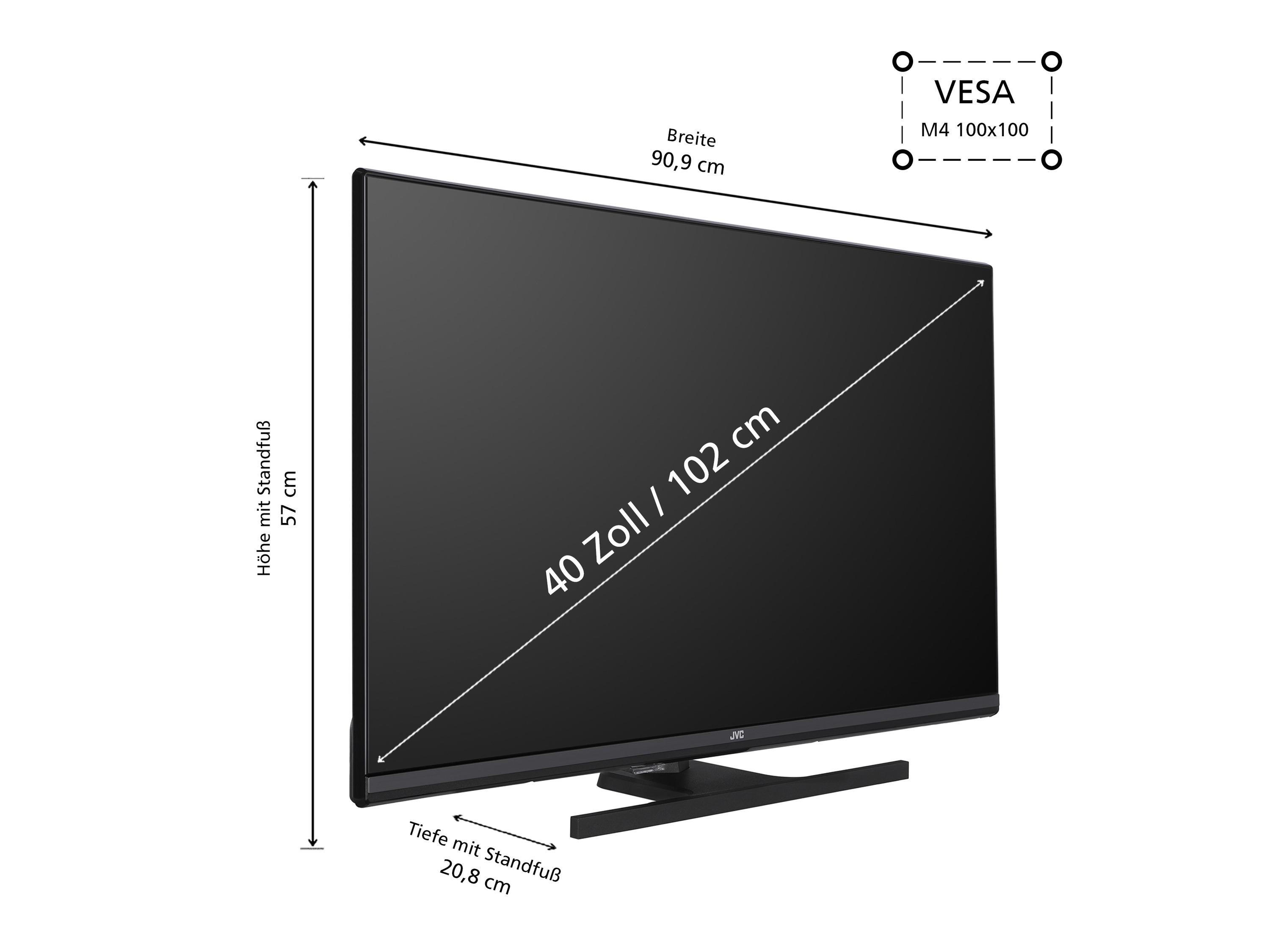 Thumbnail - JVC Fernseher LT-VQF545A QLED Android Smart TV Full HD (40 Zoll)""