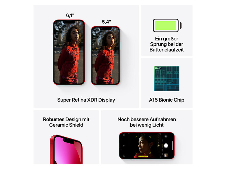 Gehe zu Vollbildansicht: Apple iPhone 13 - 5G Smartphone - Dual-SIM - OLED-Display - 6.1" - Bild 97