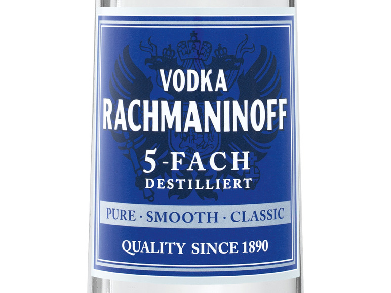 Gehe zu Vollbildansicht: RACHMANINOFF Wodka 5-fach destilliert 40% Vol - Bild 2