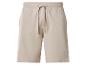 Beige Sweatshorts mit verstellbarem Kordelzug und kleinem gesticktem Logo.