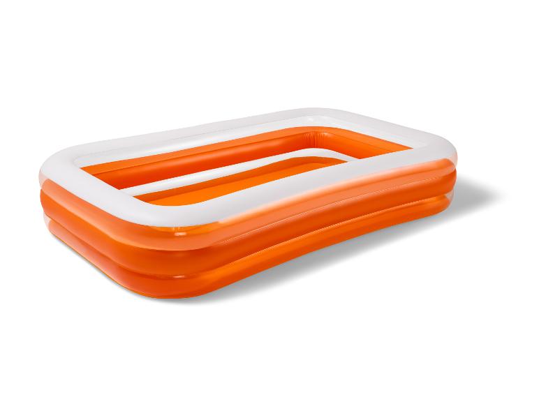 Orange-weißer rechteckiger aufblasbarer Pool