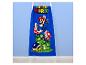 Blaues Handtuch mit Super Mario-Motiv, das Mario, Piranha-Pflanzen und einen Koopa Troopa zeigt.