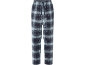 Herren-Pyjamahose im Karomuster in Dunkelblau und Hellblau mit Kordelzug.