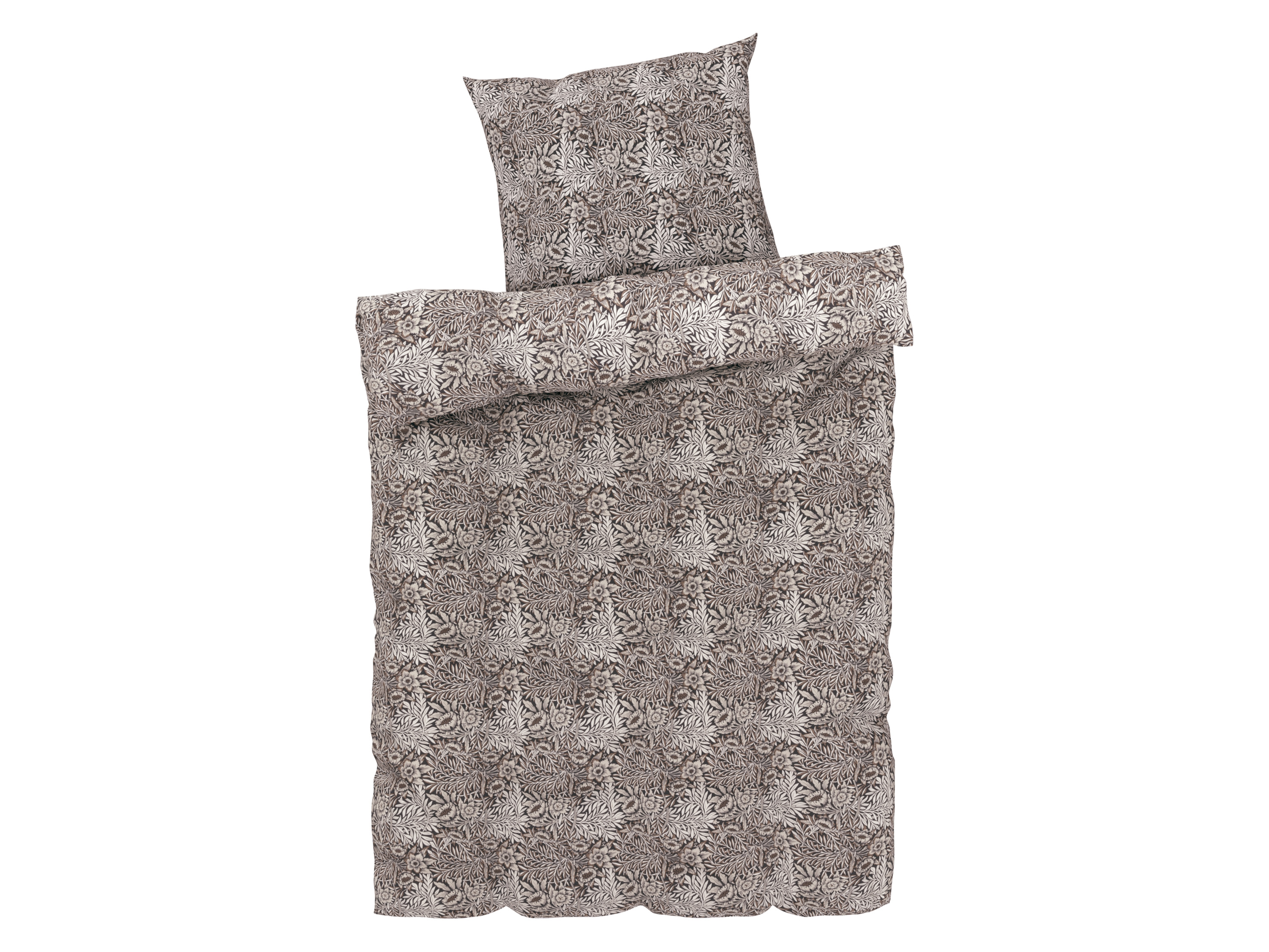 LIVARNO HOME Bettwäsche Renforcé Viskose, 155 x 220 cm (Floral dunkelbraun)""