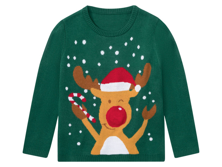 Gehe zu Vollbildansicht: lupilu® Kleinkinder Jungen Pullover mit coolem Weihnachtsmotiv - Bild 2