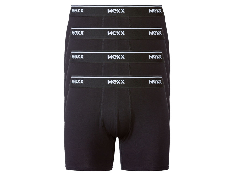 Gehe zu Vollbildansicht: MEXX Herren Boxer, 4 Stück, elastische Bündchen mit Markenschriftzug - Bild 1