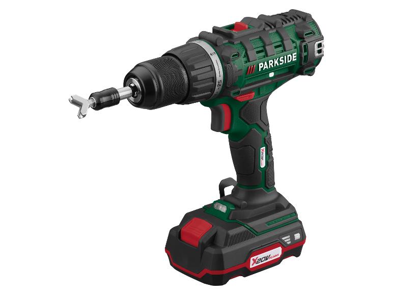 Parkside X20V Team Akku-Bohrschrauber mit Akku.