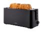 Schwarzer SilverCrest Toaster mit vier Scheiben geröstetem Brot.