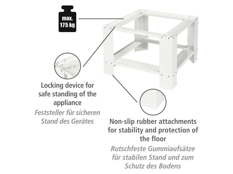 Gehe zu Vollbildansicht: Wenko Waschmaschinen / Trockner Unterbaugestell - Bild 17