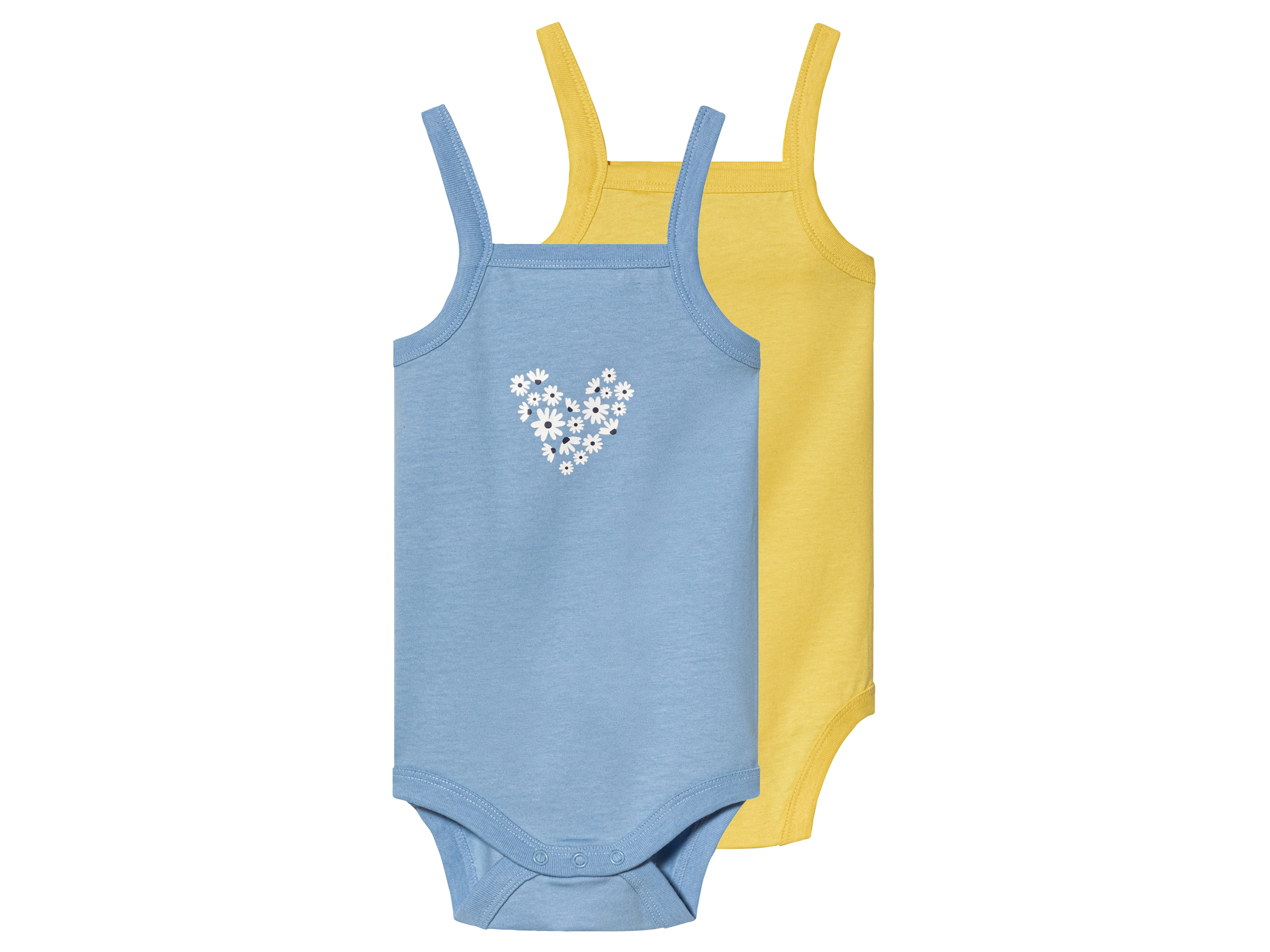 lupilu® Baby Bodies, 2 Stück (62/68, blau/gelb) | 04335633064546
