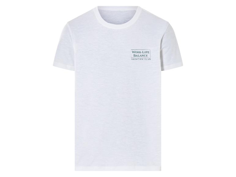 Weißes T-Shirt mit dem Aufdruck "Work-Life Balance Vacation Club".