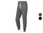 Graue Jogginghose mit weißen Kordeln und kleinem Logo.
