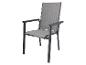 Grauer Gartenstuhl mit Armlehnen