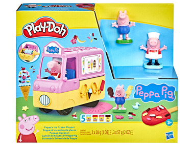 Play Doh - Peppas Ice Cream Playset, mit 2 Figuren und 5 Dosen Spielknete