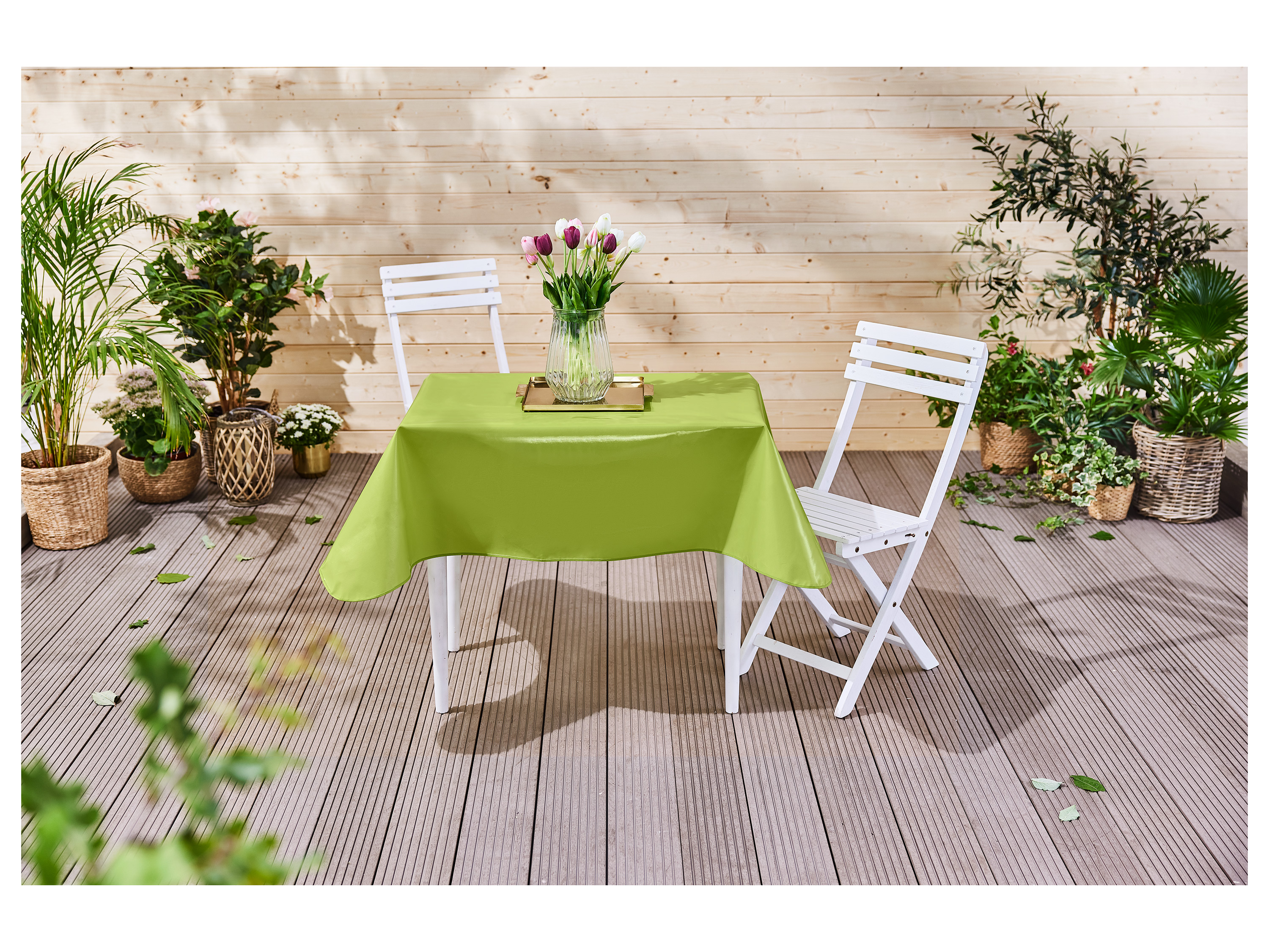 LIVARNO HOME Lacktischdecke abwischbar (Grün, 110x140cm, rechteckig) – Bild 2 von 4