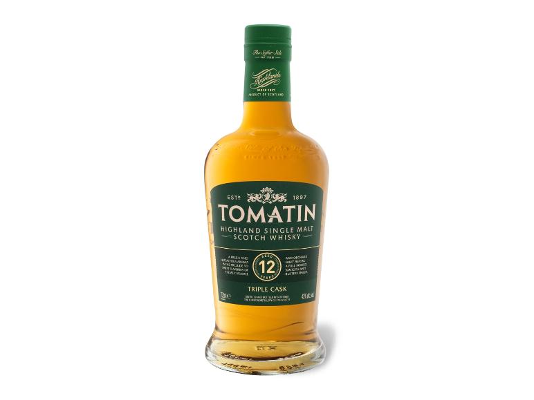 Tomatin Triple Cask Highland Single Malt Scotch Whisky, 12 Jahre, 43% Vol.
