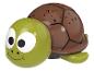 Grüne und braune Schildkröten-Nachtlampe mit sternförmigen Ausschnitten