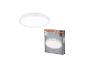 Runde LED-Deckenleuchte und Verpackung mit 1640 lm, 15 W und 3000 K.