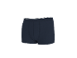 Dunkelblaue Boxershorts für Herren mit weißem und grauem Bund.