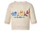 Beiges Kinder-Sweatshirt mit Winnie Puuh, Ferkel, I-Aah und Tigger-Aufdruck, mit dem Text „Let’s Bee Friends“.