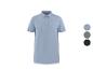 Hellblaues Herren-Poloshirt mit drei Farboptionen.