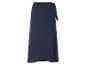 Dunkelblauer Wickelrock, lang.
