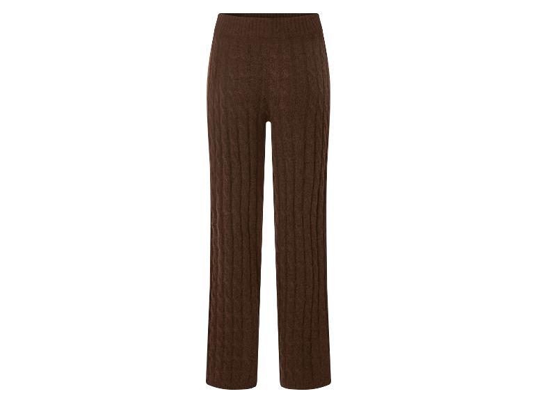 Braune Strickhose mit weitem Bein