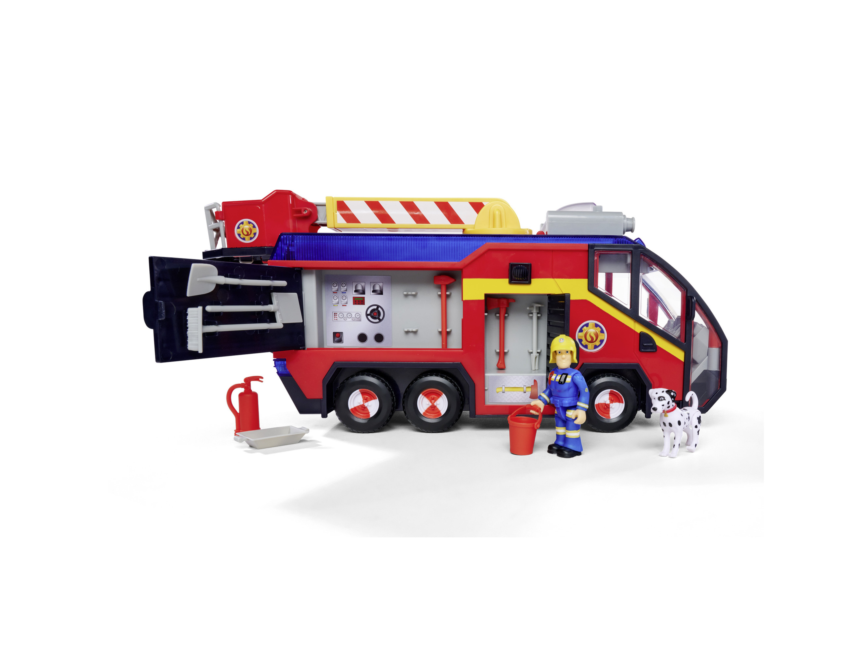 SIMBA Spielzeug-Feuerwehr Feuerwehrmann Sam, Jupiter, mit Licht- und Soundeffekten – Bild 4 von 4