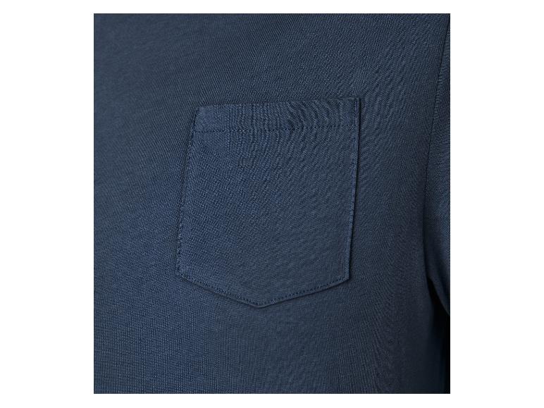 Dunkelblaues T-Shirt mit Brusttasche