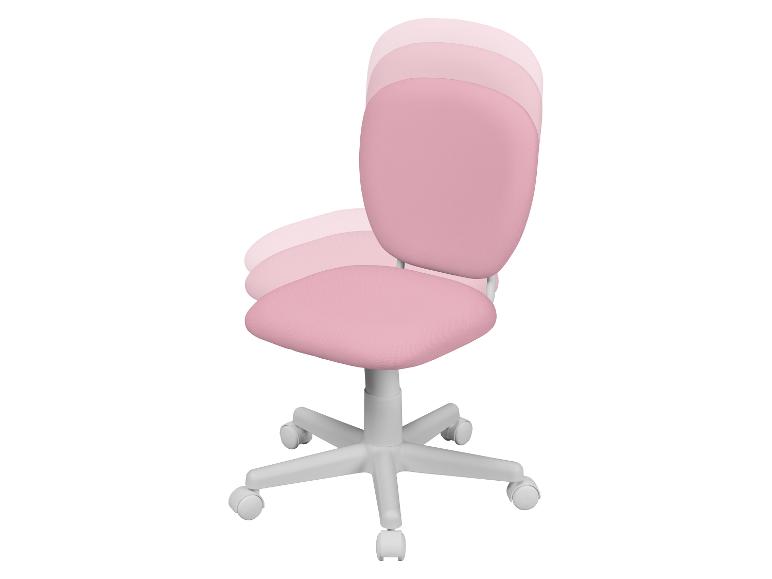 Rosa Kinder-Bürostuhl mit verstellbarer Rückenlehne und Sitzfläche
