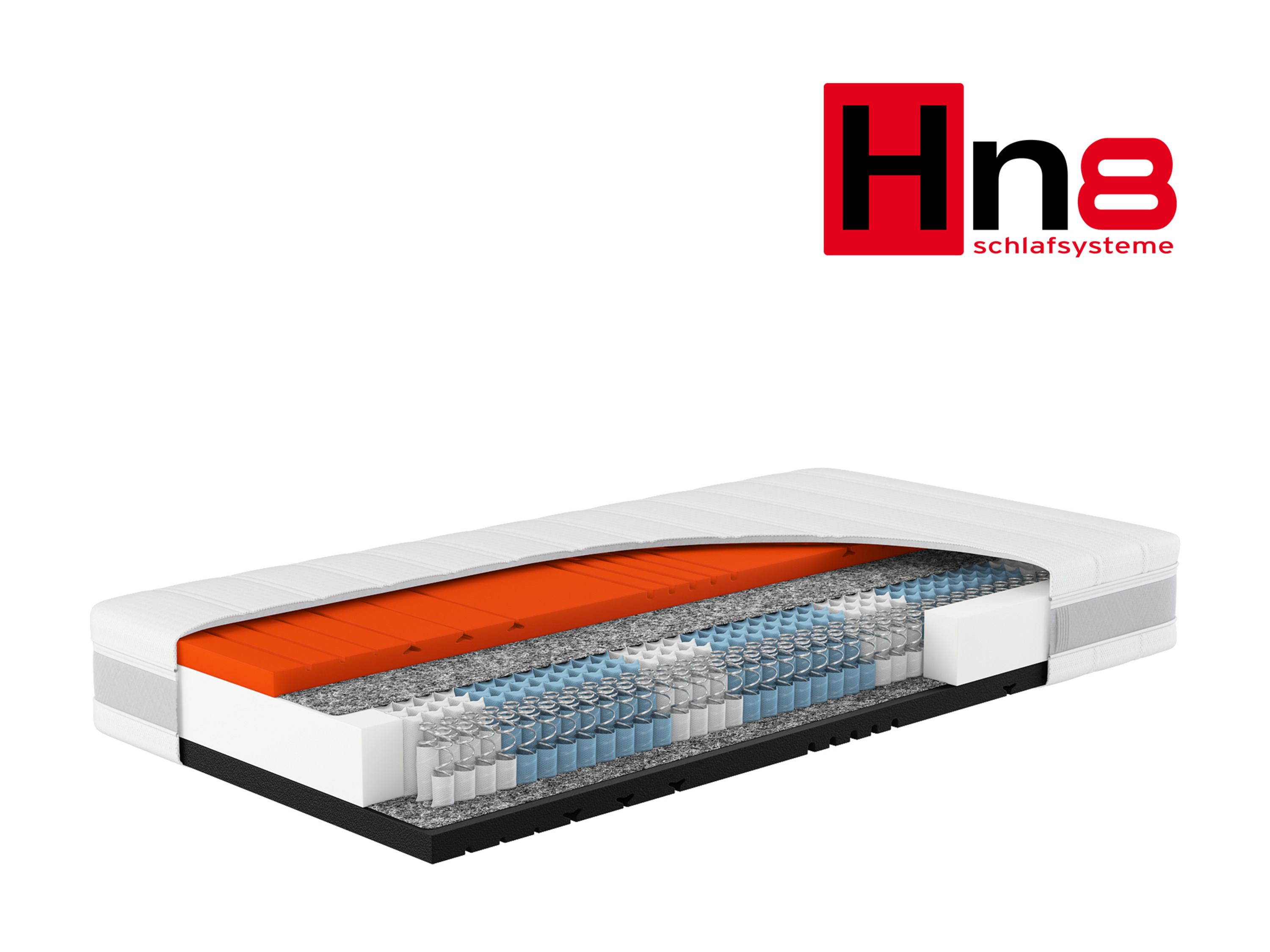 HN8 SCHLAFSYSTEME 7-Zonen Taschenfederkern-Matratze Sleep Balance TFK mit Wendefunktion (h3/h4, 80 x 200 cm)