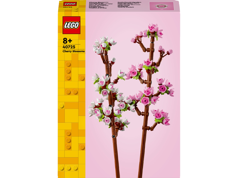 Kirschblüten-Bausatz mit rosa und weißen Blüten an braunen Ästen.
