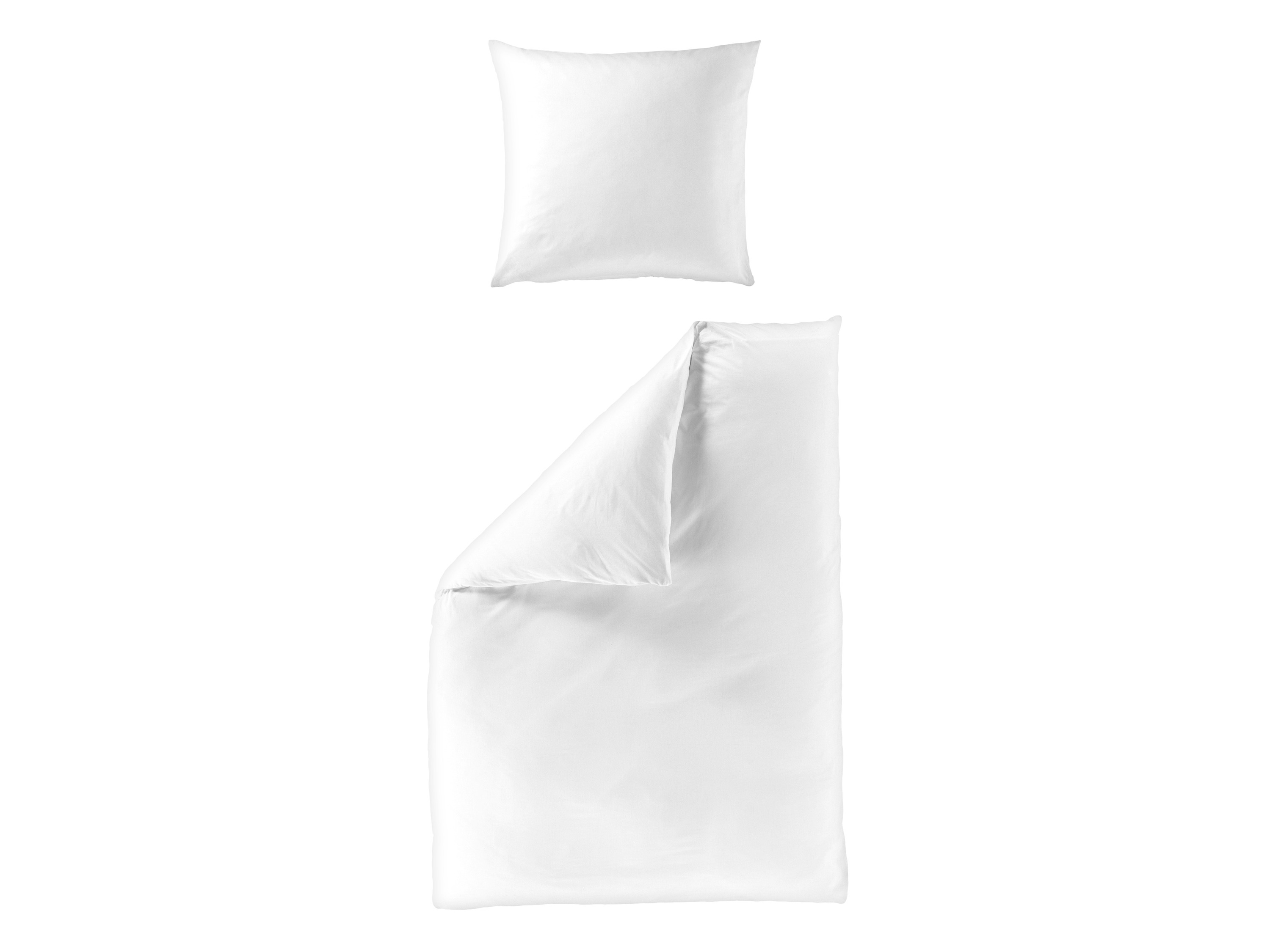 Bierbaum Mako-Satin Bettwäsche Set 3899 (135 x 200/ 40 x 80 cm, 12 white) | 04009023347907