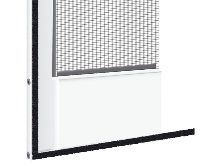 Gehe zu Vollbildansicht: LIVARNO home Alu-Insektenschutztür, 100 x 210 cm, mit Trittschutz, weiß, 2er Set - Bild 5