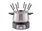 Edelstahl-Fondue-Set mit acht Gabeln und elektrischer Basis